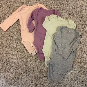 Set of 4 baby girl onsies
